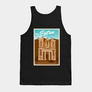 Travel Poster Petra Jordan Tank Top